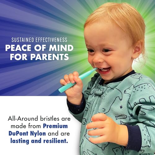 Brilliant Oral Care Baby Toothbrush with Soft Bristles and Round Head, for a Toddler Approved, Easy to Use All-Around Clean Mouth, Ages 0-2 Years, Pink, 1 Pack - Image 5