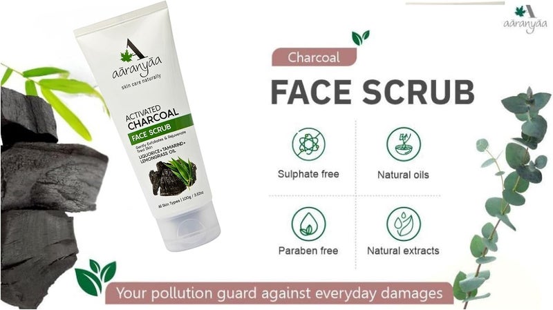 Diverse operating method fit Activated Charcoal Face Scrub - 100 gm Compact trendy practical build - Image 3