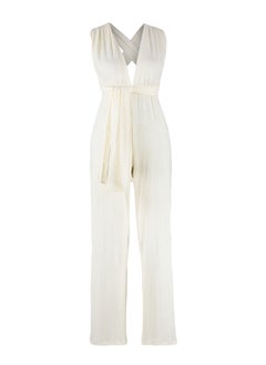 trendyol Ecru Woven Backless Jumpsuit TBESS23TU00010  - Image 5