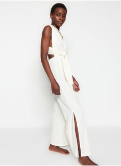 trendyol Ecru Woven Backless Jumpsuit TBESS23TU00010  - Image 2