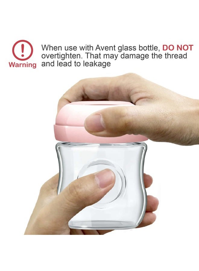 Maymom Replacement Baby Bottle Rings for Philips Avent Bottle, Compatible Screw Ring Collar for Avent Natural Plastic and Glass Bottles; Not for AntiColi, BPA-Free, Secure Latch, 4-Pack - Image 5