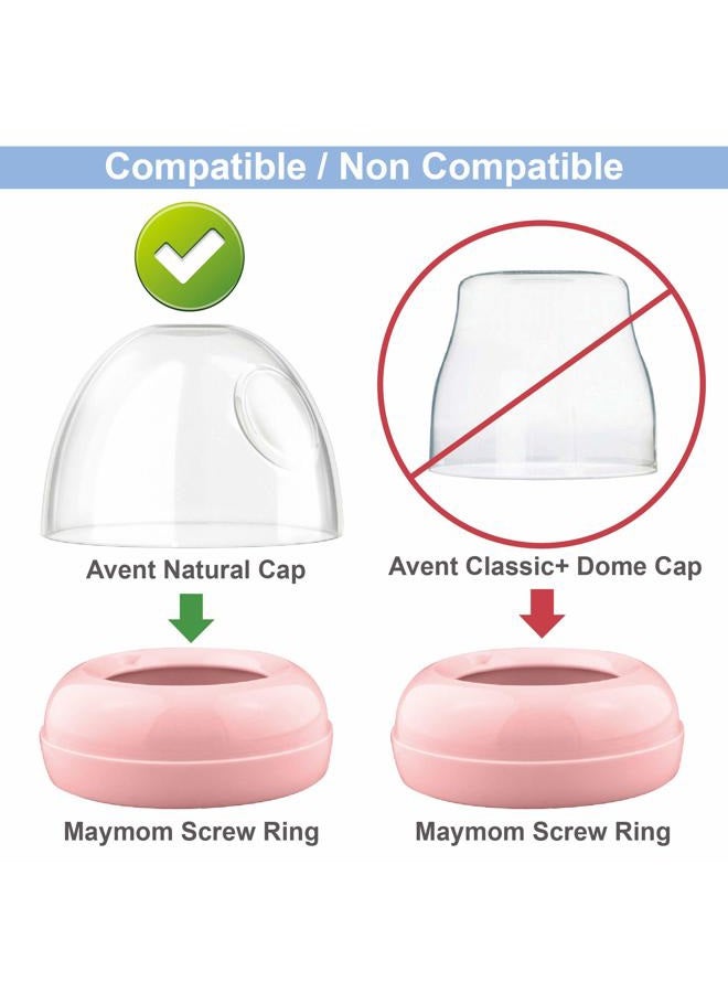 Maymom Replacement Baby Bottle Rings for Philips Avent Bottle, Compatible Screw Ring Collar for Avent Natural Plastic and Glass Bottles; Not for AntiColi, BPA-Free, Secure Latch, 4-Pack - Image 4