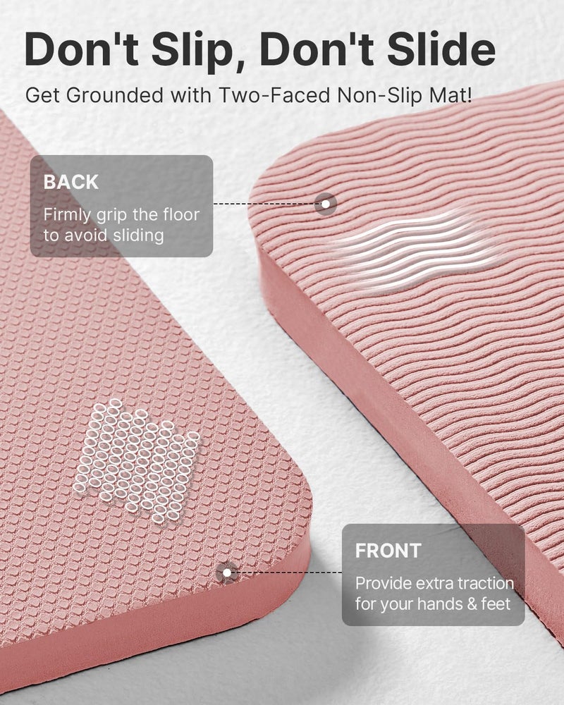 YOTTOY Yoga Matï¼ŒExtra Thick Yoga Mat (1/2inch),Professional TPE Exercise Mat,Non-Slip Workout Mat for Yoga, Pilates, Fitness, Barefoot Workouts, Home Gym Studio with Strap - Image 4