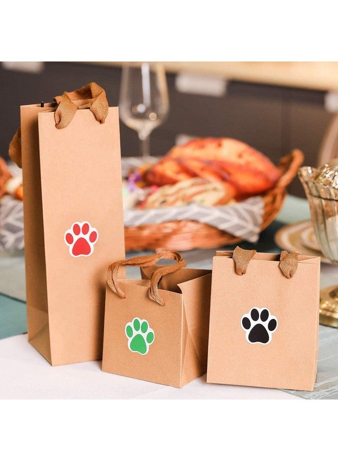 Citihomy Dog Paw Print Stickers Roll Of 500 Piece 1.5Inch Colorful Red Purple Black Cute Small Puppy Paw Labels Stickers For Kids Diy Decor Party Home Room Wall Water Bottles Floor Laptop Scrapbooking - Image 4