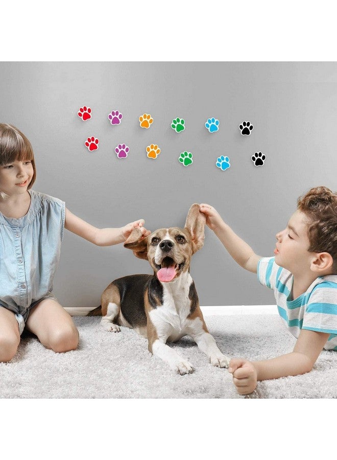 Citihomy Dog Paw Print Stickers Roll Of 500 Piece 1.5Inch Colorful Red Purple Black Cute Small Puppy Paw Labels Stickers For Kids Diy Decor Party Home Room Wall Water Bottles Floor Laptop Scrapbooking - Image 5