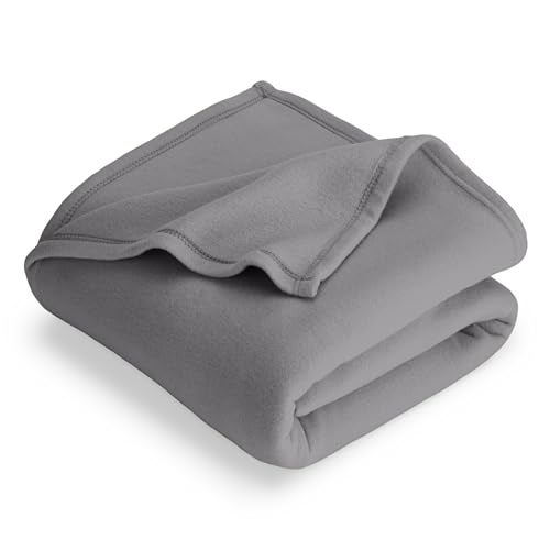 Bare Home Polar Fleece Blanket - King - Grey - Warm & Cozy - Premium Fleece - Throw for Bed, Sofa, Camping, Travel and Cold Nights - Lightweight Blanket (King, Grey) - Image 1