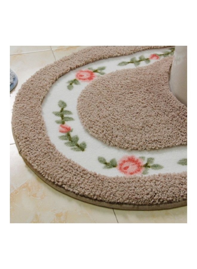 Loquat Pastoral Style Bathroom Toilet Non-Slip Mat Set Pink 20 x 5 x 20cm - Image 4