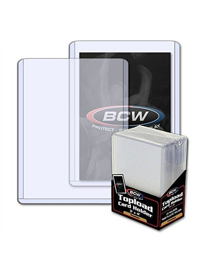 BCW 3X4 Premium Toploader Card Holder - 25ct Pack