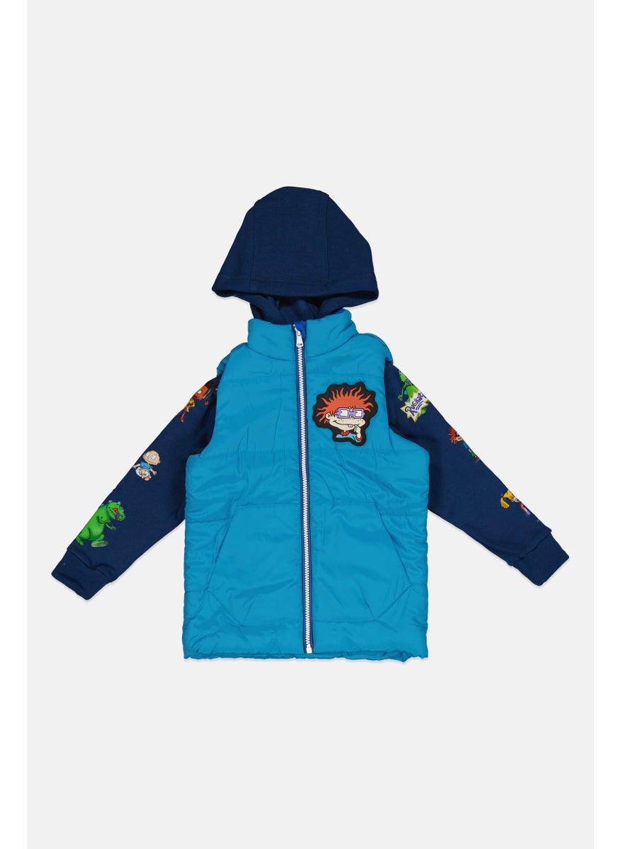 nickelodeon Toddler Boy Printed Hooded Jacket, Blue  - Image 1