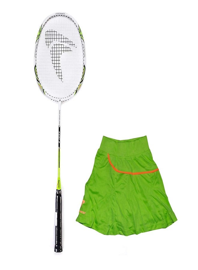 Flypower Badminton Racket Composite Agni 3 With Skirt Utari Neon Green Size J-3 - Image 1