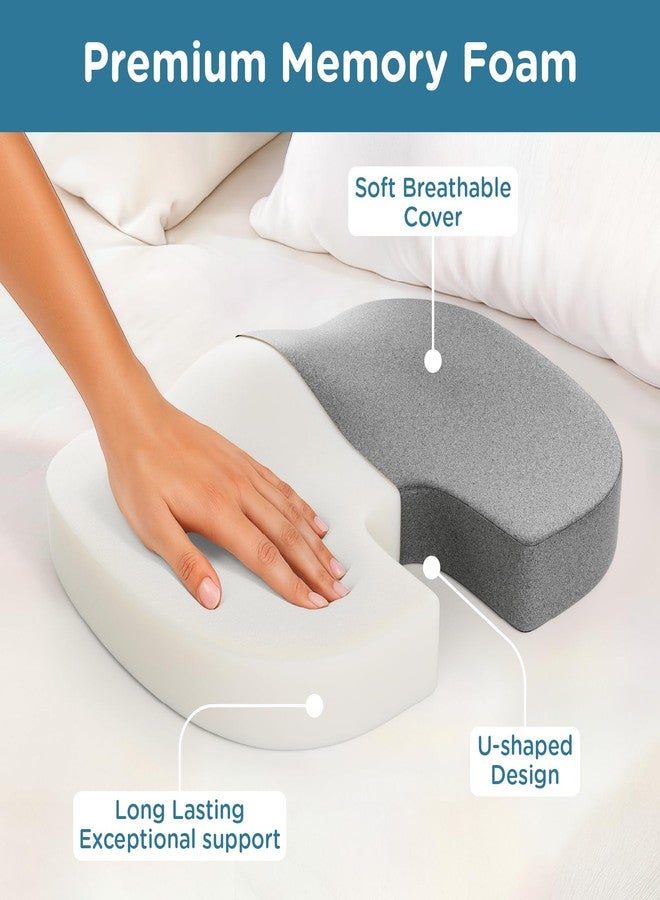 ComfyHug Memory Foam Coccyx Seat Cushion - Orthopedic Chair Pad for Tailbone, Sciatica & Back Pain Relief | Ideal for Office Chairs, Car Seats & Home Use | Washable Cover (18 x 14 x 2.5 Inch) - Image 4