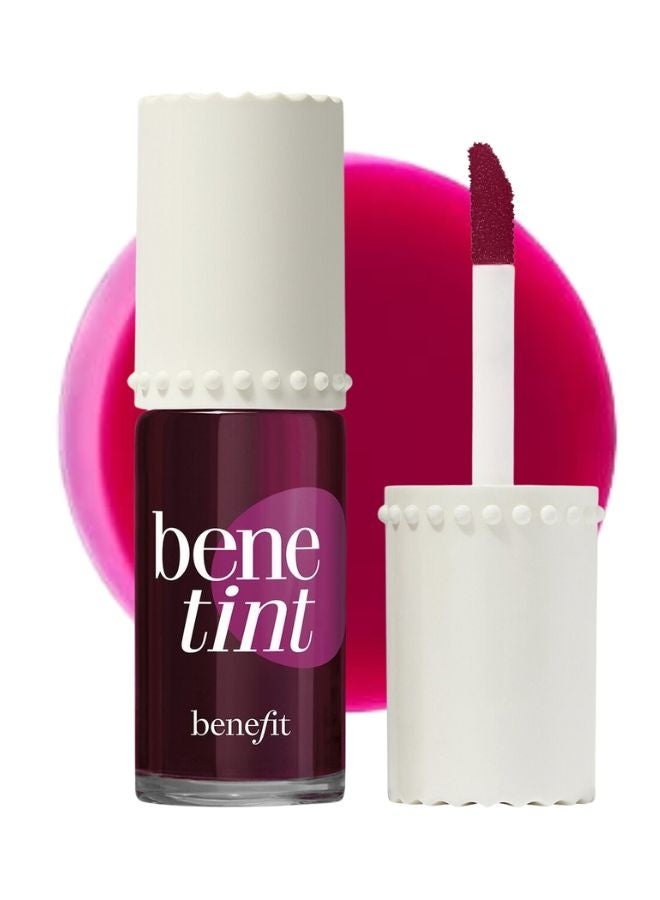 بينيفت أحمر خدود وشفاه سائل من بينيفت كوزمتكس - لون توتي منعش، لون قابل للتكثيف للشفاه والخدود، يدوم طويلاً، 6 غرام - Image 1