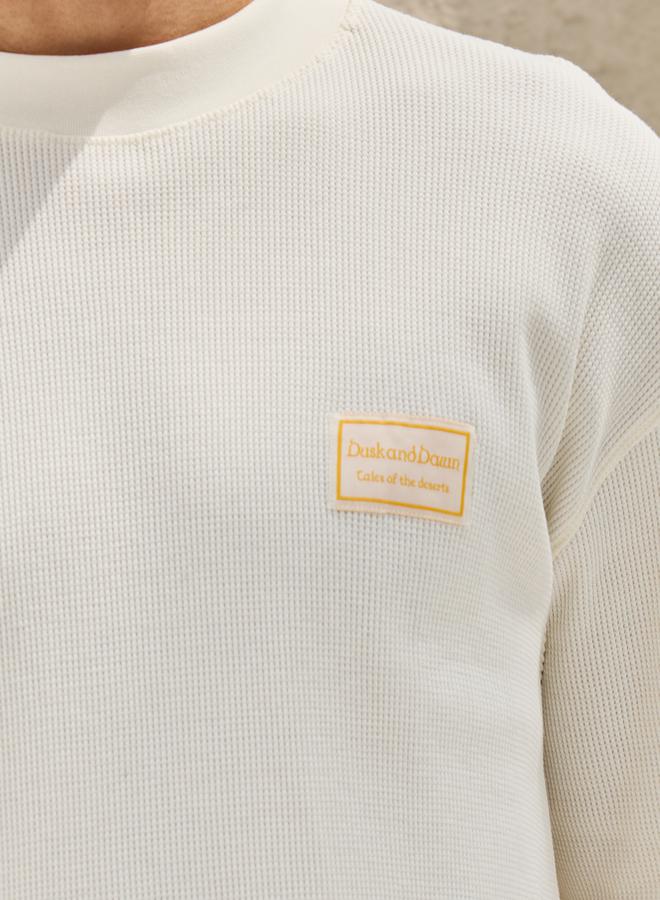 Waffle Textured Short Sleeve Regular Fit T-Shirt