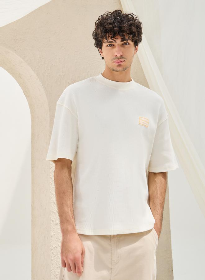 Waffle Textured Short Sleeve Regular Fit T-Shirt