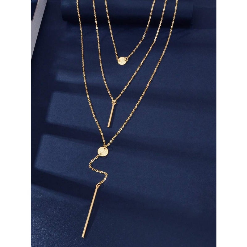 1pc Fashionable Multi-Layer Chains Long  Necklace - Image 4