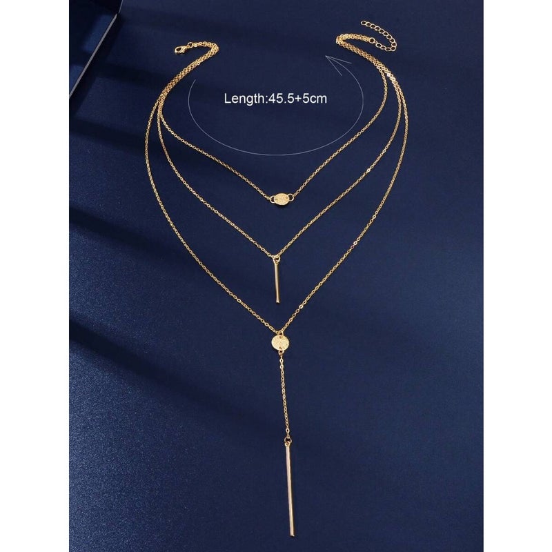 1pc Fashionable Multi-Layer Chains Long  Necklace - Image 5