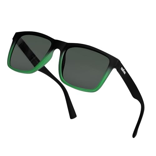 Dervin UV Protected Polarized Square Sunglasses for Men and Women (Green-Black) - Image 4