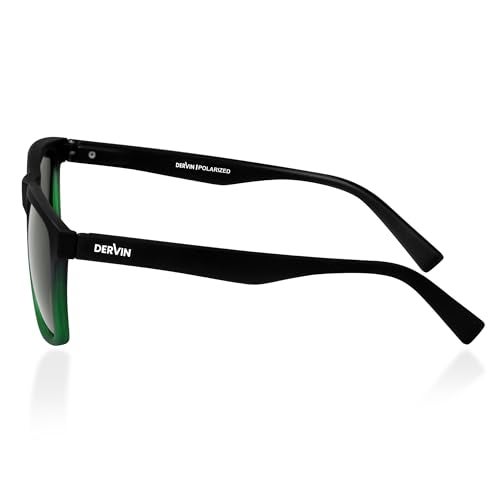 Dervin UV Protected Polarized Square Sunglasses for Men and Women (Green-Black) - Image 3