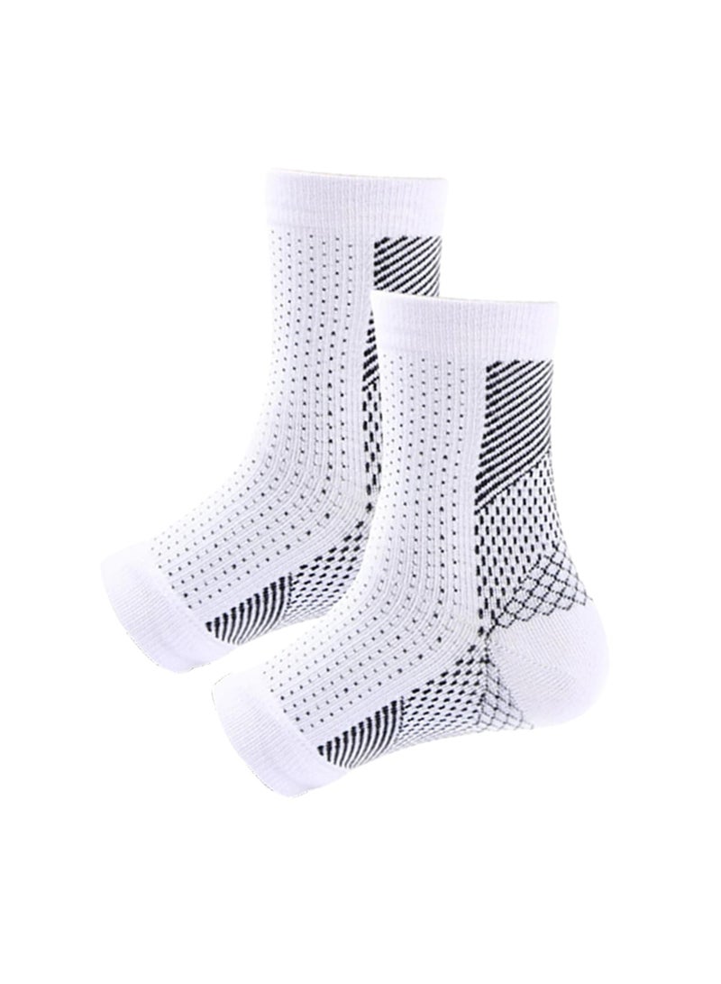 Sweet seven Compression Support Socks for Men & Women - Soothesocks White - Comfortable Relief & Recovery. - Image 1