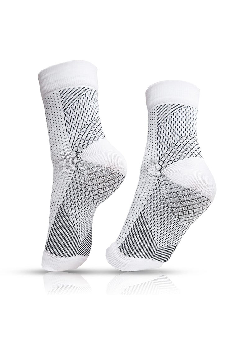 Sweet seven Compression Support Socks for Men & Women - Soothesocks White - Comfortable Relief & Recovery. - Image 2