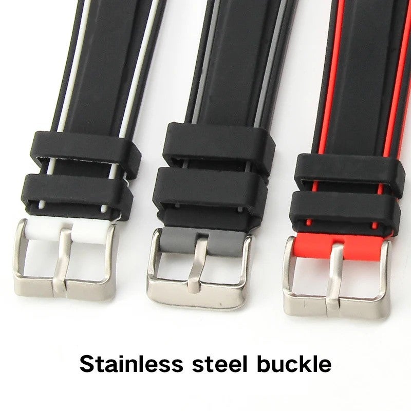 Bluejw Soft Silicone Sport Watch Band 20mm 22mm 24mm Replacement Watch Strap - Image 4
