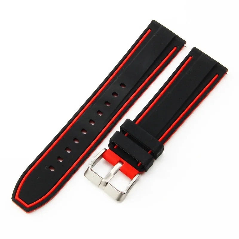 Bluejw Soft Silicone Sport Watch Band 20mm 22mm 24mm Replacement Watch Strap - Image 1