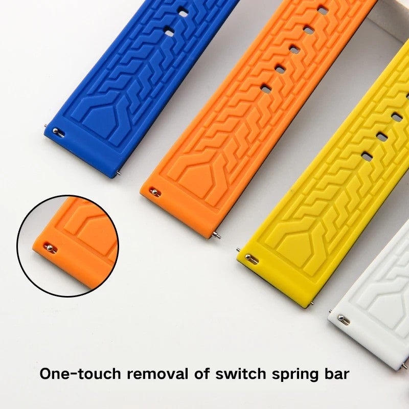 Bluejw Soft Silicone Sport Watch Band 20mm 22mm 24mm Replacement Watch Strap - Image 3