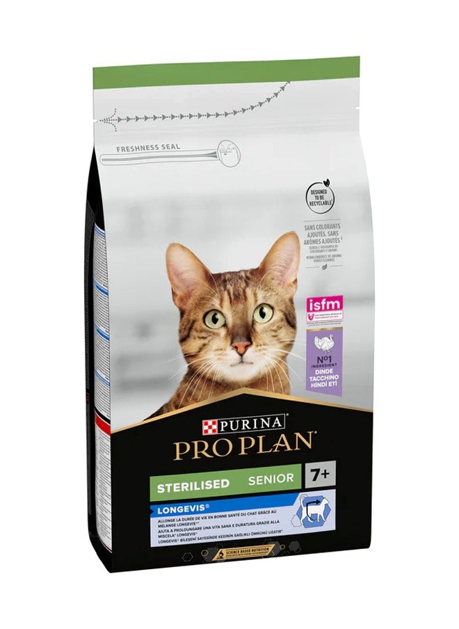 PURINA PRO PLAN معقمة للقطط الديك الرومي الكبيرة بعمر 7+ سنوات - 1.5 كجم 