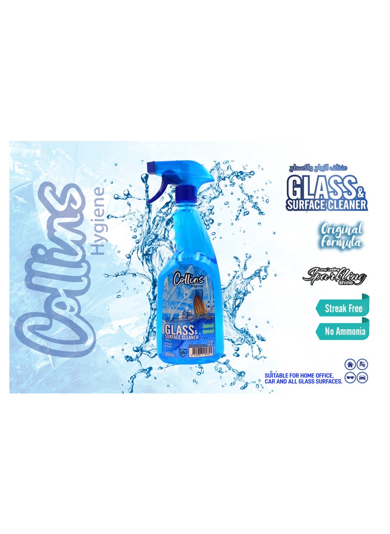 Collins Collins Hygiene - Glass & Surface Cleaner Spray - Original + Original 800ml - Promo Pack  - Image 3