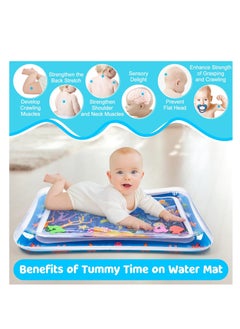 MUMS PLANET Baby Tummy Time Water Mat 69 * 50 Cm , Premium Activity Center Promoting Baby Toys & Sensory Toys,Baby play mat Visual Stimulation , new born and baby toys Gift for Boys & Girls  - Image 4
