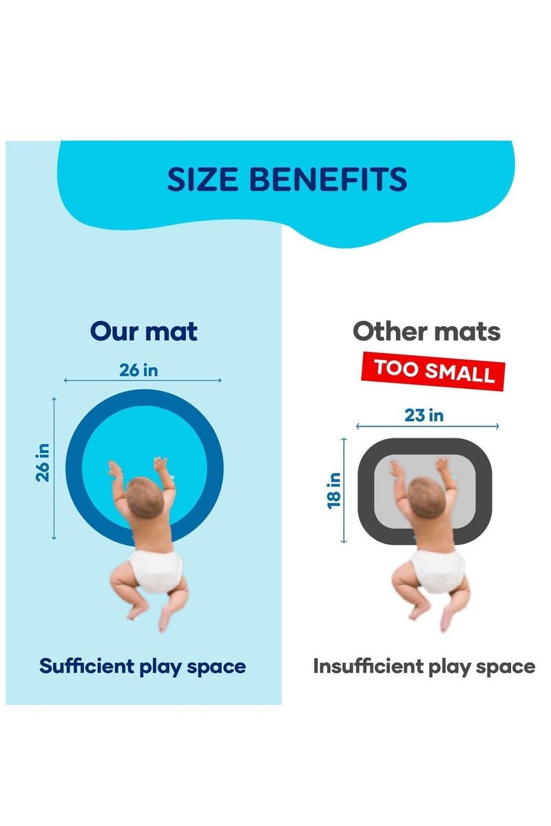 Mums Planet Large Crawling Water Mat 100cm x 100cm x 8cm, Excellent Activity Center to Promote Baby Play and Sensory Play, Baby Toys, Newborn Toys, Baby Playmat, Baby Playmat, Visual Stimulation Gift for Boys and Girls_Baby Toys, Baby Mat, Baby Toys