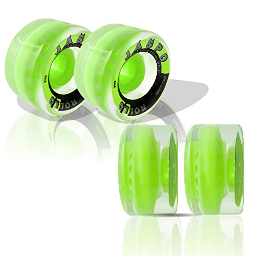 Jaspo Roller/Quad Skate, Inline Wheels With Bearings for Skating and Skateboard - Multipack (Green, 65 mm, Pack of 8) - Image 3