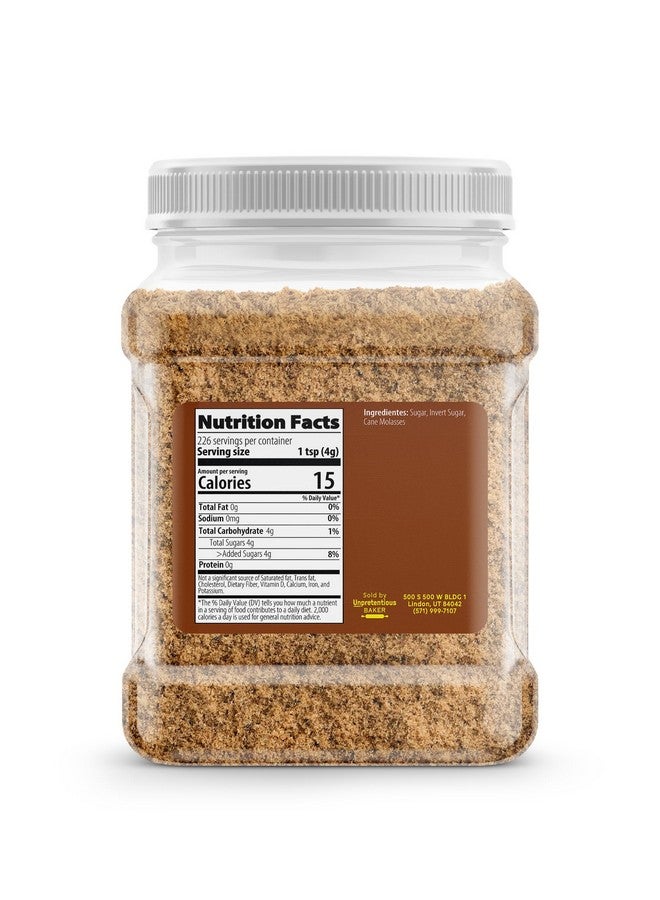 Unpretentious Light Brown Sugar, 2 lb, Made With Cane Molasses, Perfect For Desserts, Meat & Fruit - Image 2