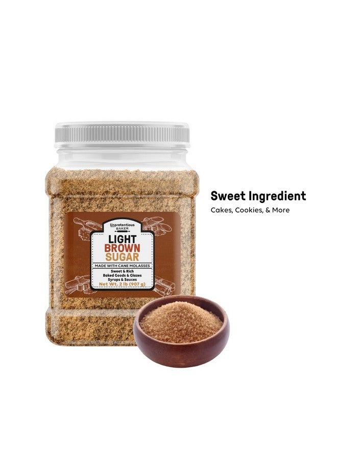 Unpretentious Light Brown Sugar, 2 lb, Made With Cane Molasses, Perfect For Desserts, Meat & Fruit - Image 3