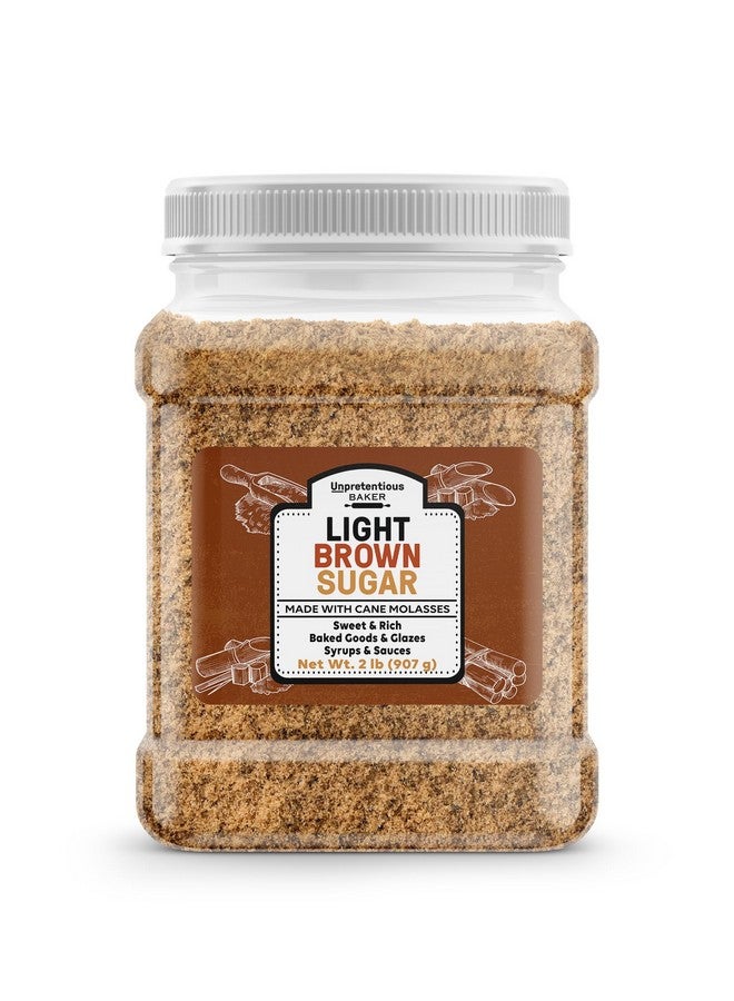 Unpretentious Light Brown Sugar, 2 lb, Made With Cane Molasses, Perfect For Desserts, Meat & Fruit - Image 1