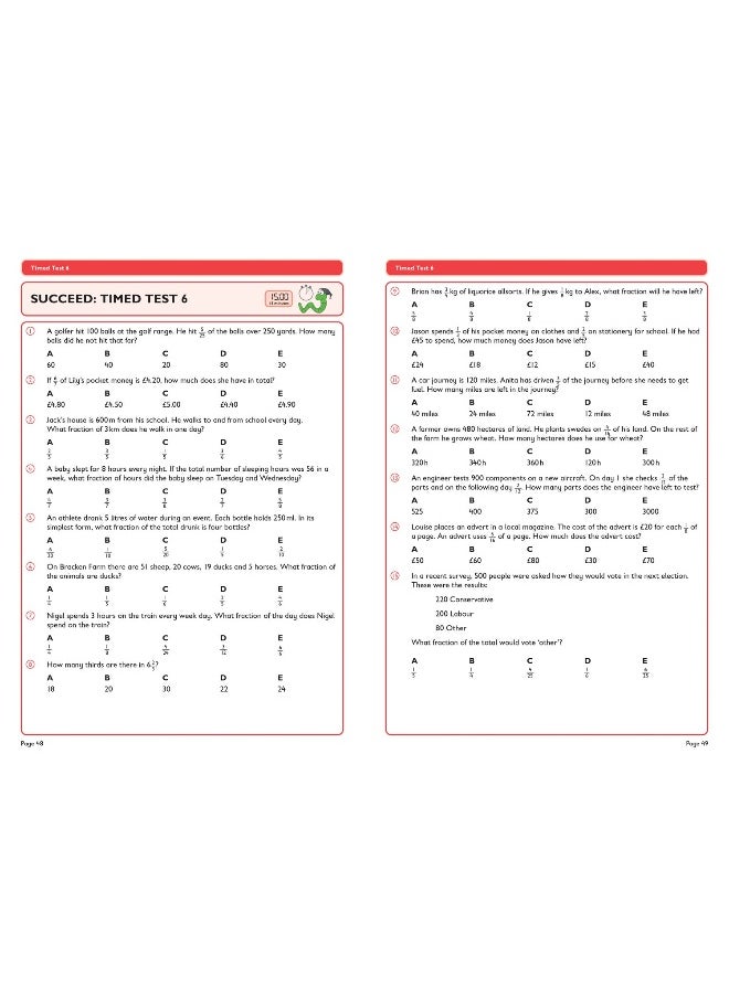 null - 11+ Maths Arithmetic and Word Problems Support and Practice Workbook: For the GL Assessment 2025 tests - Image 1