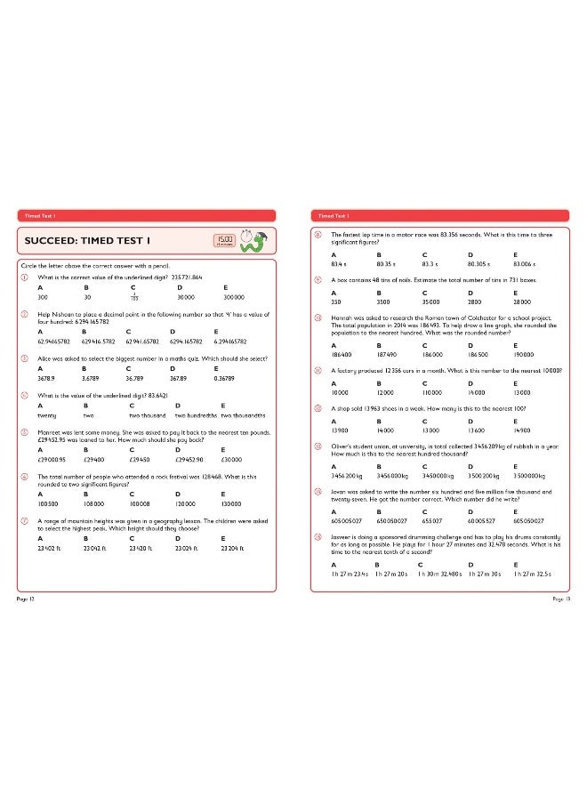 null - 11+ Maths Arithmetic and Word Problems Support and Practice Workbook: For the GL Assessment 2025 tests - Image 1