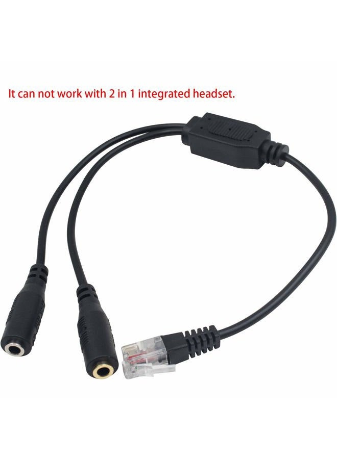 Poyiccot RJ9 to 3.5mm Adapter, RJ9 Male to Dual 3.5mm Female Headphone Adapter for Telephone Audio Adapter Headset Buddy Cable for Office - Image 5