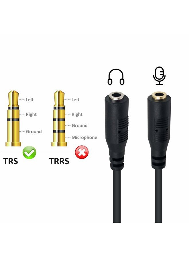 Poyiccot RJ9 to 3.5mm Adapter, RJ9 Male to Dual 3.5mm Female Headphone Adapter for Telephone Audio Adapter Headset Buddy Cable for Office - Image 3