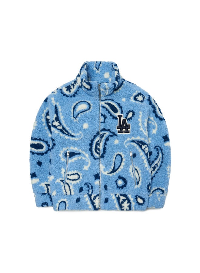 MLB Men'S And Women'S Couple Faux Shearling Jacket Paisley Pattern Warm Casual Autumn Winter Fdi01 - Image 4