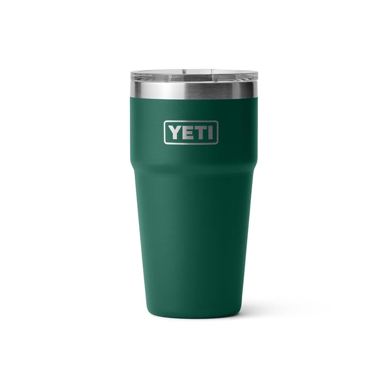 YETI Rambler 20 oz Stackable Tumbler, Stainless Steel, Vacuum Insulated with MagSlider Lid, Black Forest Green - Image 3