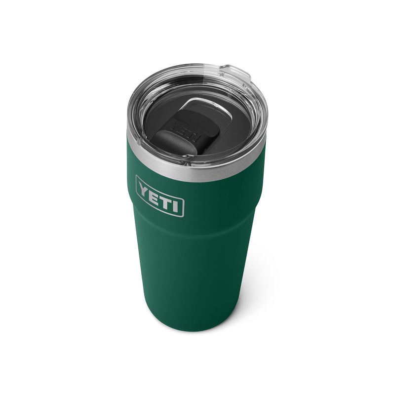 YETI Rambler 20 oz Stackable Tumbler, Stainless Steel, Vacuum Insulated with MagSlider Lid, Black Forest Green - Image 1