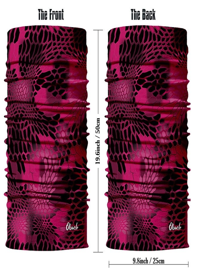 Obacle Bandana Face Mask for Sun Dust Wind Protection Breathable Seamless Face Mask Headband Bandana Women Thin Neck Gaiter for Motorcycle Fishing Hunting Outdoor Sport (Python Skin Black Gray Pink) - Image 3