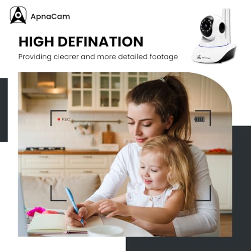ApnaCam Wi-Fi IP CCTV Security Camera | 360° Rotation | Two-Way Audio | Live Monitoring | Infrared Night Vision | IR LEDs | Multi- User Support | Micro SD Card Support Up-to 64 GB - Image 3