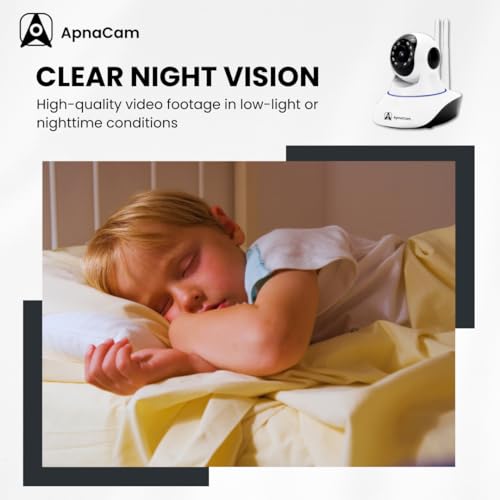 ApnaCam Wi-Fi IP CCTV Security Camera | 360° Rotation | Two-Way Audio | Live Monitoring | Infrared Night Vision | IR LEDs | Multi- User Support | Micro SD Card Support Up-to 64 GB - Image 5