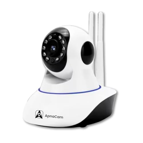 ApnaCam Wi-Fi IP CCTV Security Camera | 360° Rotation | Two-Way Audio | Live Monitoring | Infrared Night Vision | IR LEDs | Multi- User Support | Micro SD Card Support Up-to 64 GB - Image 1