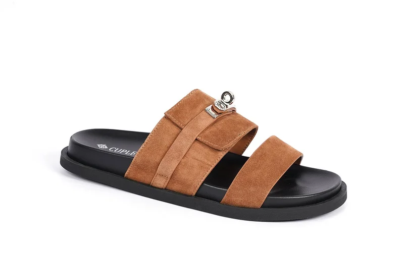 Cuple Ladies Slip-on double strap Sandals