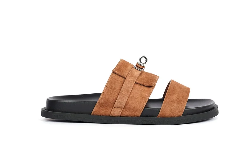 Cuple Ladies Slip-on double strap Sandals