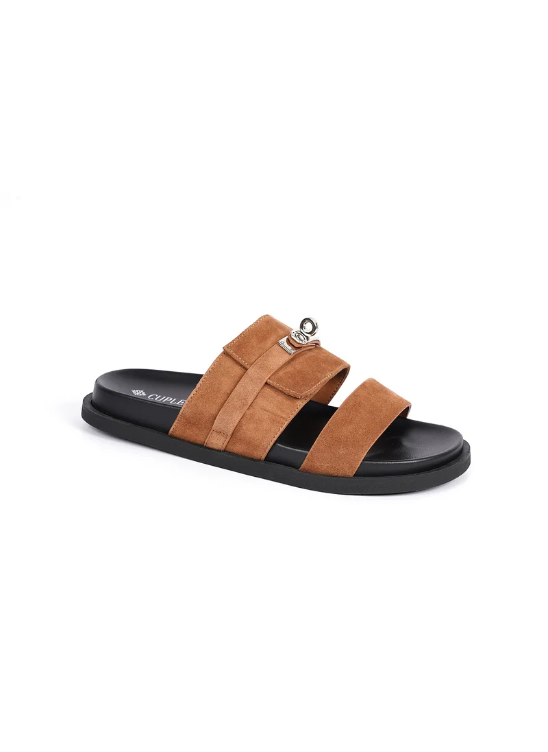 كيوبل Ladies Slip-on double strap Sandals