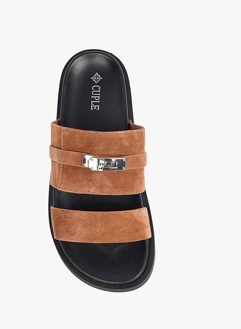 Cuple  Ladies Slip-on double strap Sandals for Women | Best Price UAE